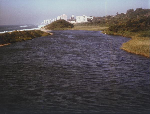 The estuary has to be breached  when rising water levels threaten to flood buildings sited on the floodplain or when pollutants accumulate to excessively high levels